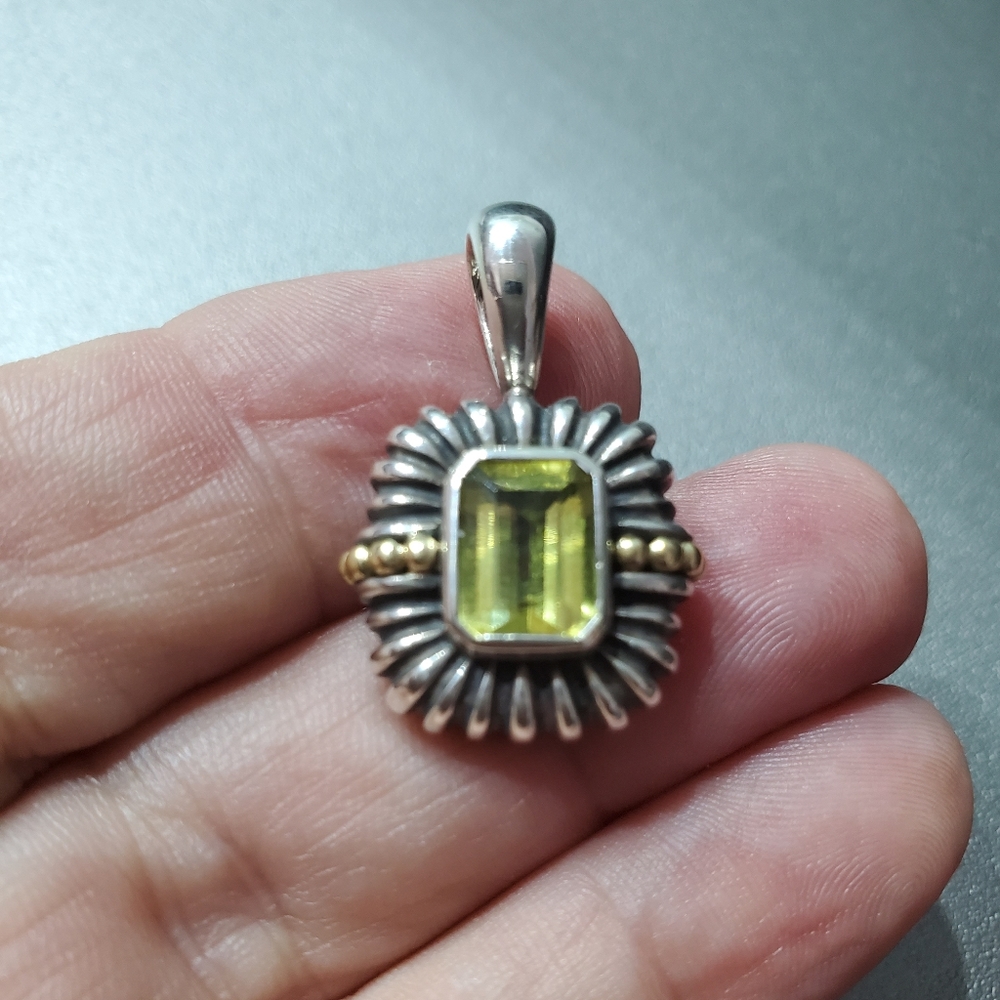 LAGOS 925 18K CITRINE PENDANT